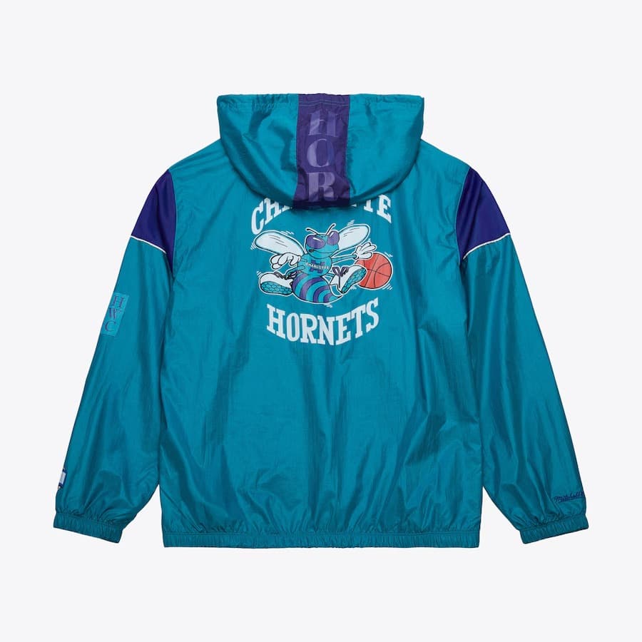 Анорак Mitchell & Ness Teal Charlotte Hornets Team OG 3.0 Anorak Quarter-Zip Jacket