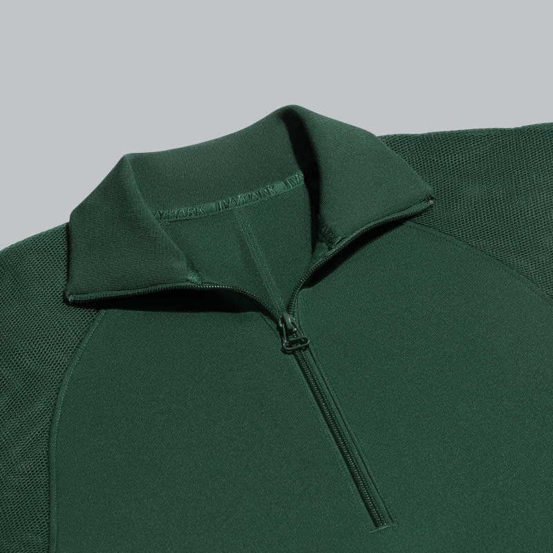 Боди adidas Ivy Park Mesh Sleeve Bodysuit Dark Green/Hi-Res Yellow