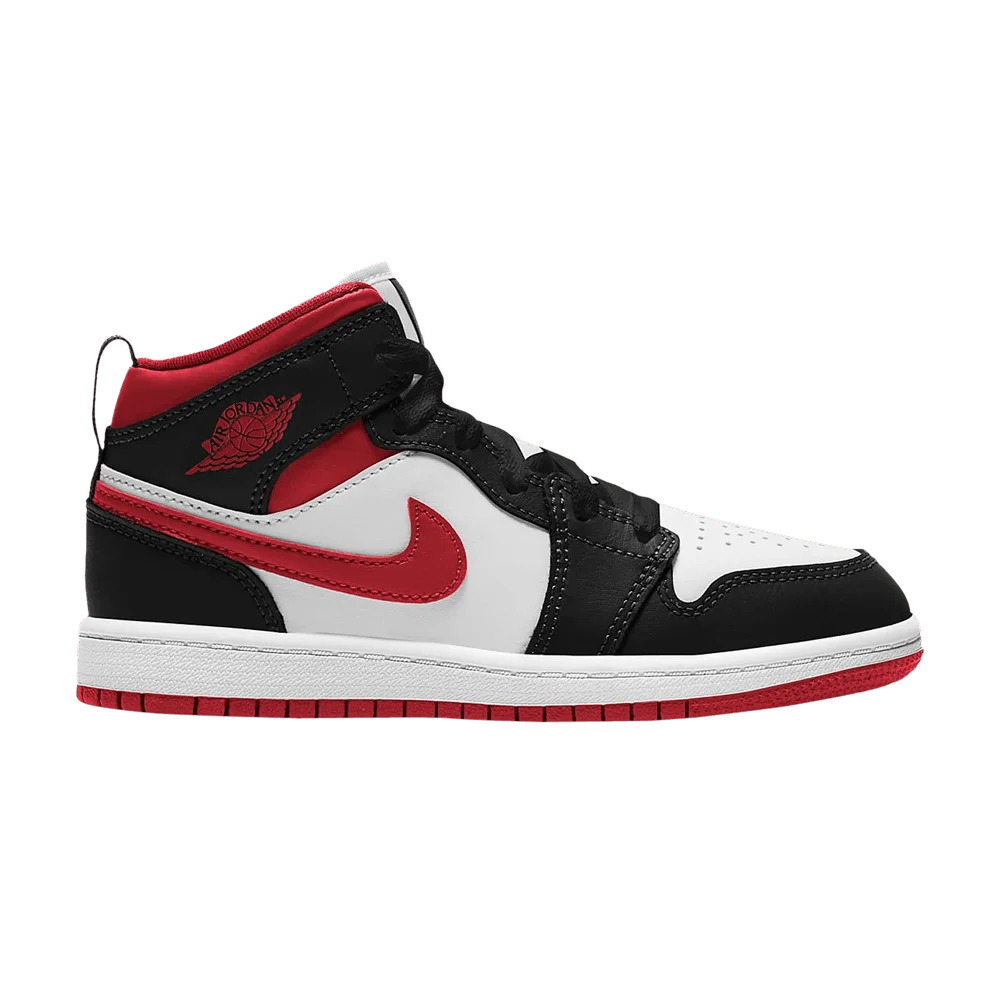 Krossovki-Air-Jordan-1-Mid-PS-Black-Gym-Red