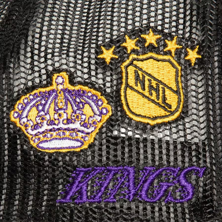 Бейсболка Mitchell & Ness Black Los Angeles Kings Times Up Trucker Adjustable Hat