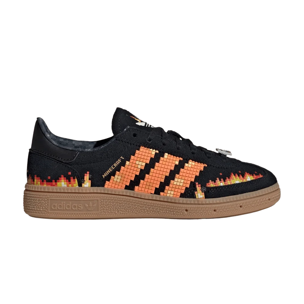 Кроссовки Minecraft x adidas Handball Spezial J 'Core Black Pure Orange'