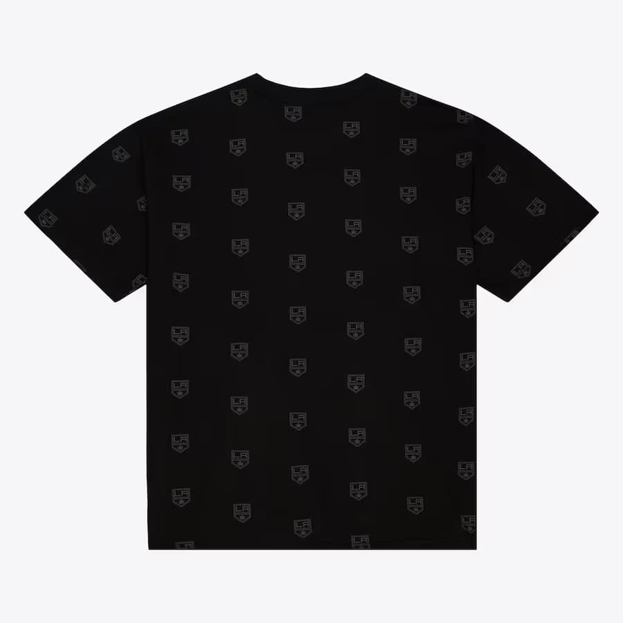 Футболка Mitchell & Ness Black Los Angeles Kings Allover Print T-Shirt