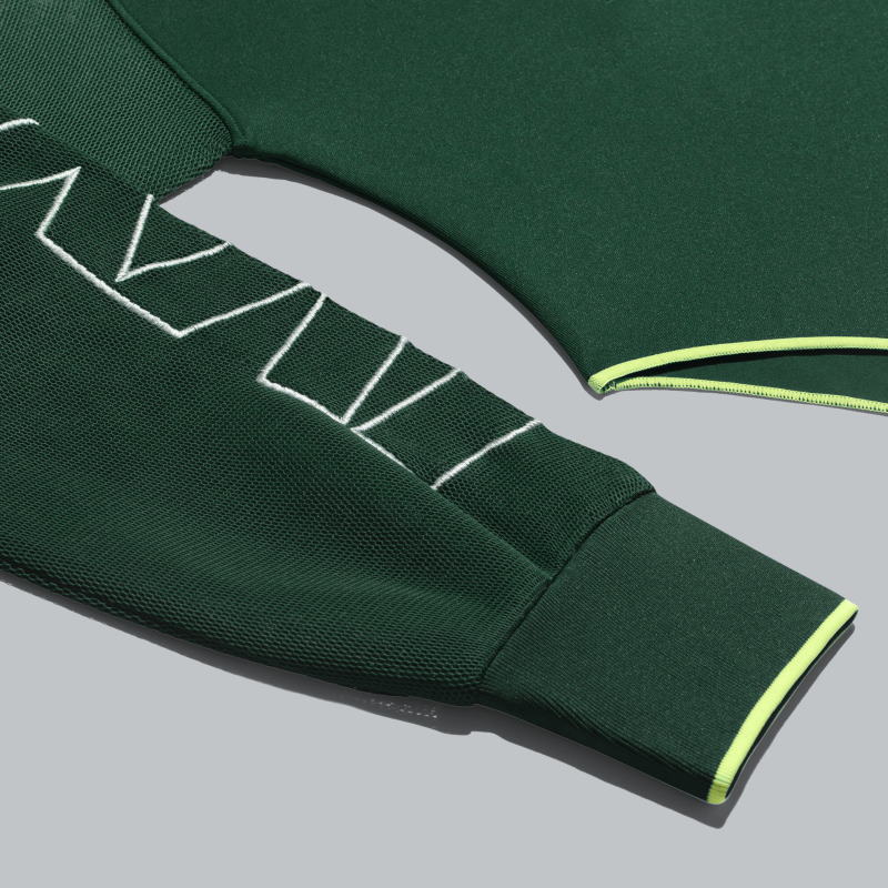 Боди adidas Ivy Park Mesh Sleeve Bodysuit Dark Green/Hi-Res Yellow