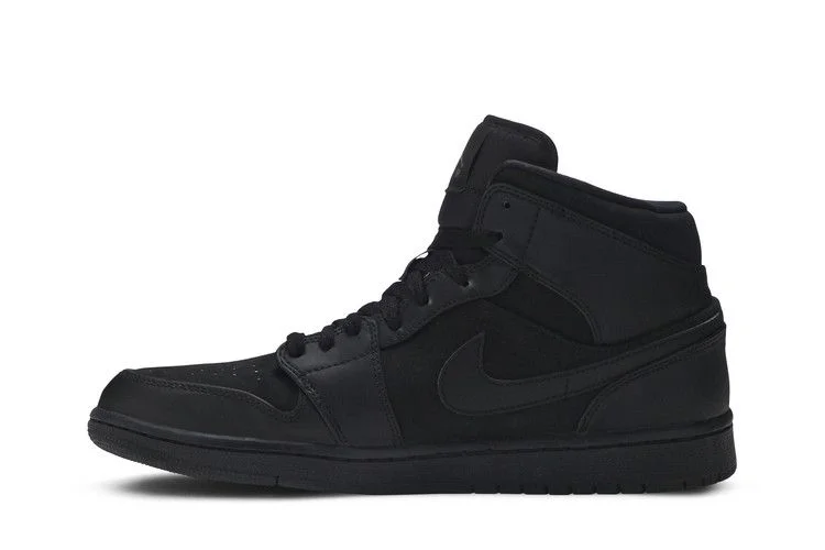 Кроссовки Air Jordan 1 Mid 'Triple Black'