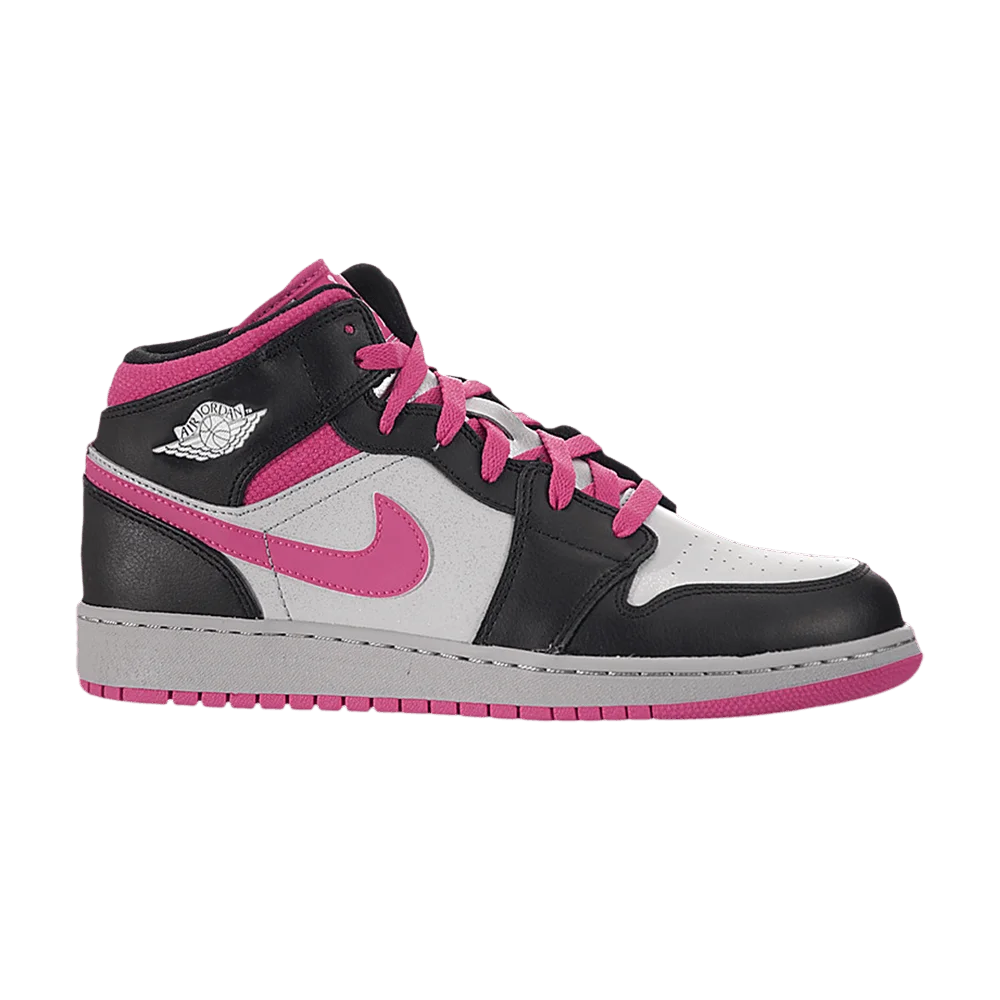 Krossovki-Air-Jordan-1-Mid-GS-Black-Vivid-Pink