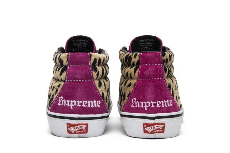Кроссовки Supreme x Vans Sk8-Mid Pro 'Cheetah Velvet'
