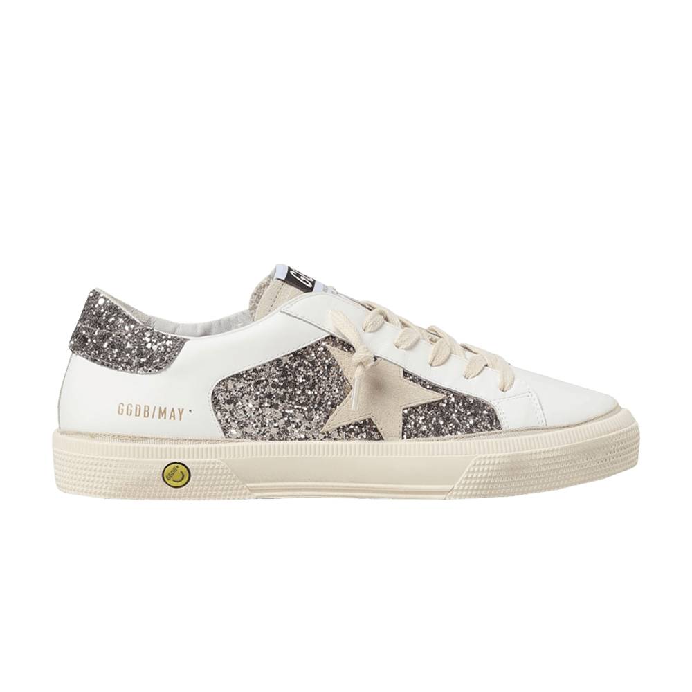 Кроссовки Golden Goose May Double Quarter Kids 'White Cinder Glitter'