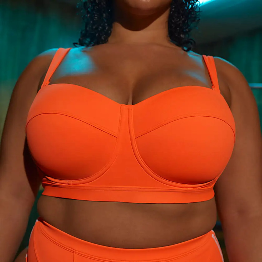 Спортивный купальник adidas Ivy Park Corset Bikini Top (Plus Size) Solar Orange