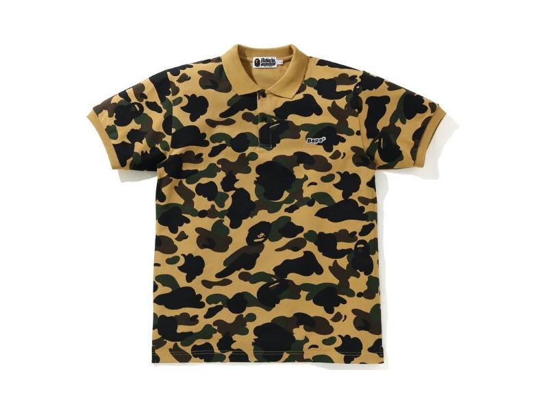 Поло BAPE 1st Camo Patched Polo Yellow