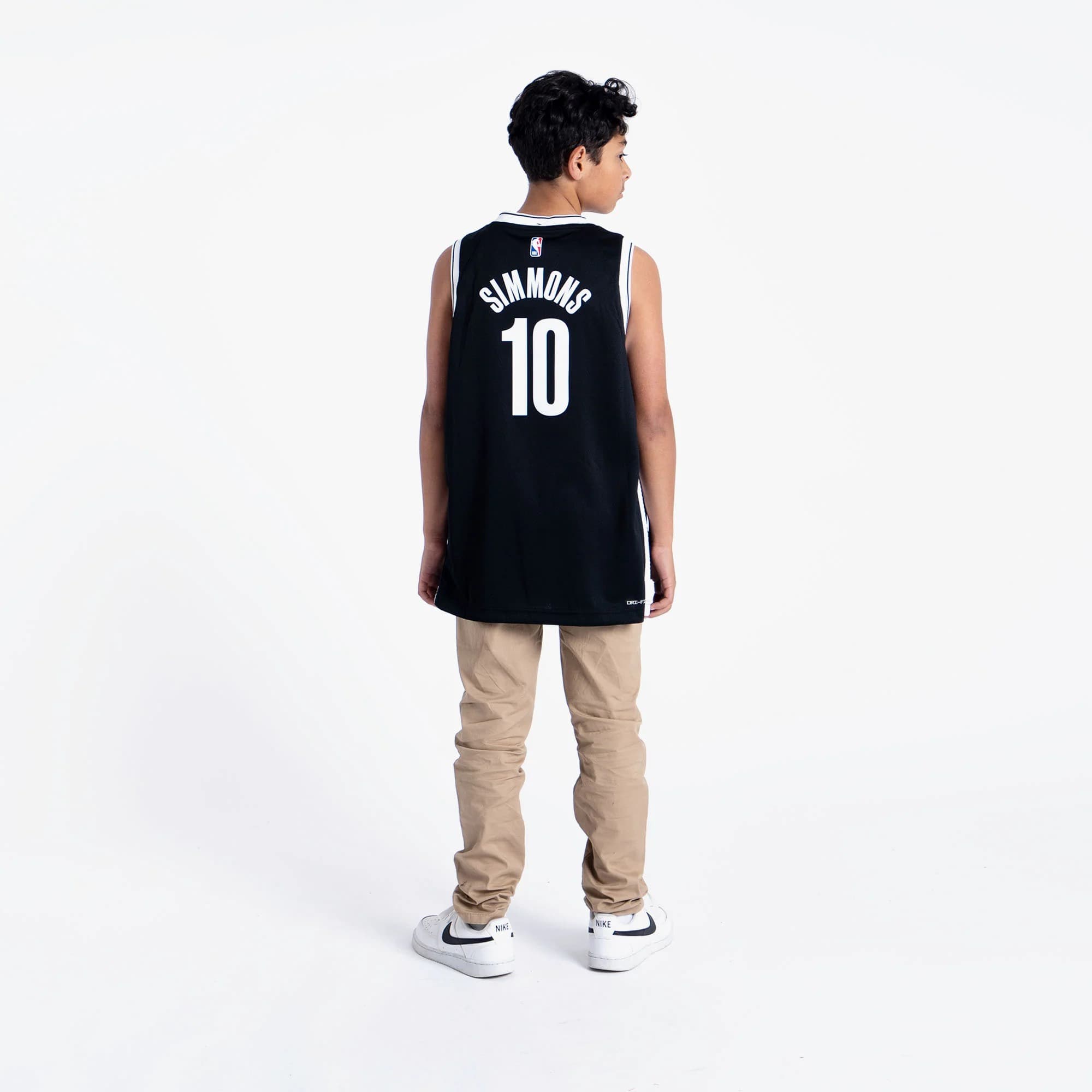 Баскетбольная джерси 2023-2024 Brooklyn Nets Ben Simmons # 10 Youth NBA Swingman Icon Edition Black Jersey