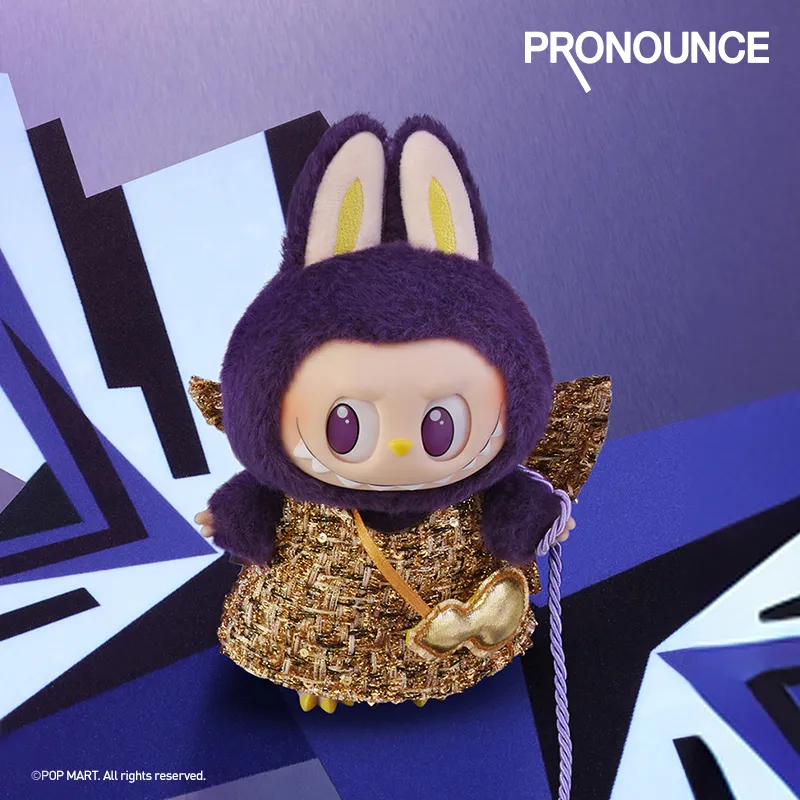 Виниловая фигурка-брелок POP MART LABUBU × PRONOUNCE - WINGS OF FORTUNE Vinyl Plush Hanging Card