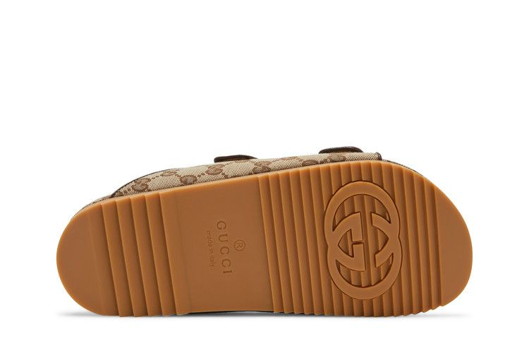 Сандалии Gucci Slide Sandal Strap 'Beige Monogram'