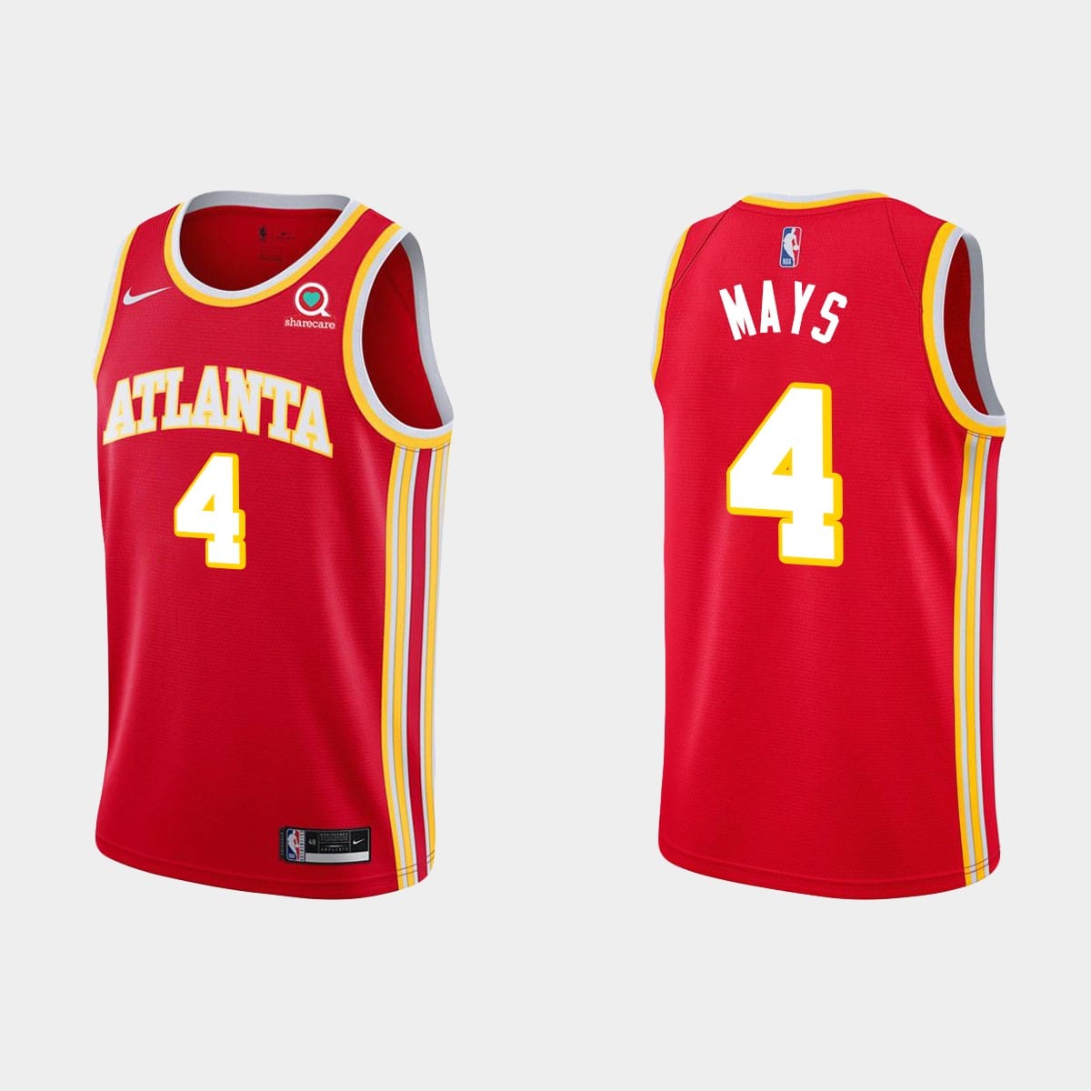 Баскетбольная джерси 2020-21 Atlanta Hawks #4 Skylar Mays Red Icon Jersey