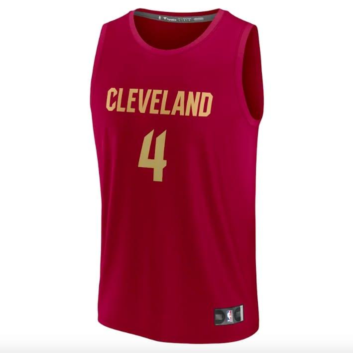 Баскетбольная джерси 2022-23 Cleveland Cavaliers #4 Evan Mobley Fast Break Icon Wine Jersey