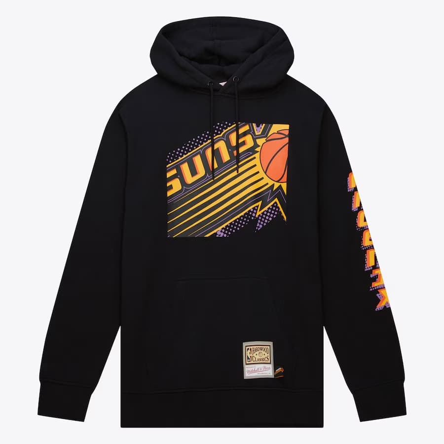 Худи Mitchell & Ness Black Phoenix Suns Big Face 7.0 Pullover Hoodie