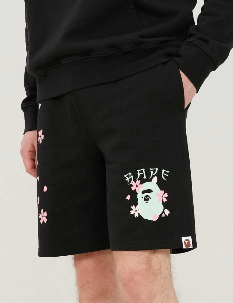 Спортивные шорты BAPE Sakura Sweat Shorts Black