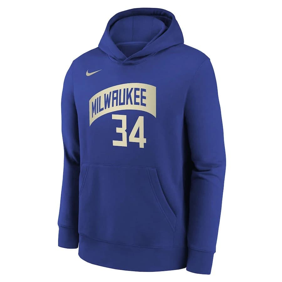 Худи Nike Giannis Antetokounmpo Milwaukee Bucks 2024 City Edition NBA Youth Hoodie
