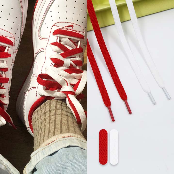 Шнурки Gorilla Guard Air Force 1 White Red Red-White Laces