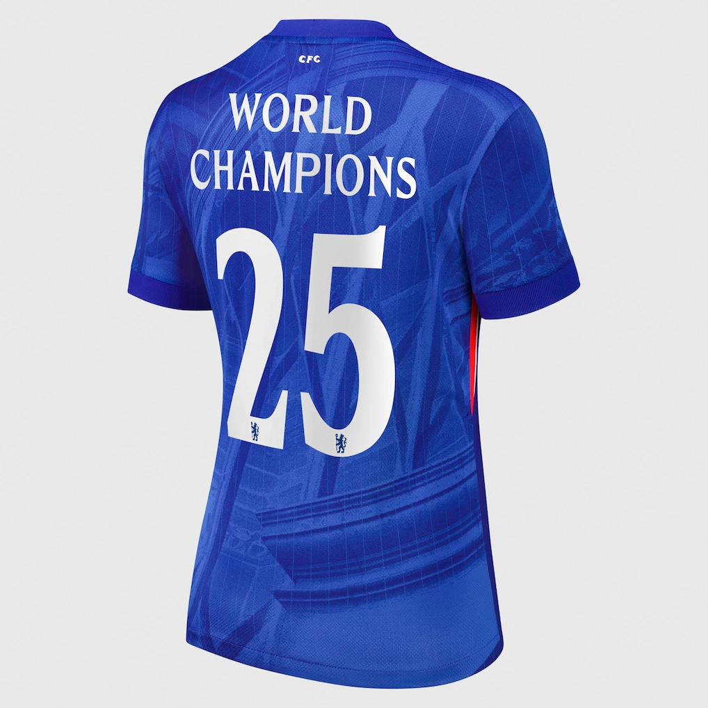 Женское футбольное джерси Chelsea Cup Nike Home Stadium Shirt 2025-26 - Womens with World Champions