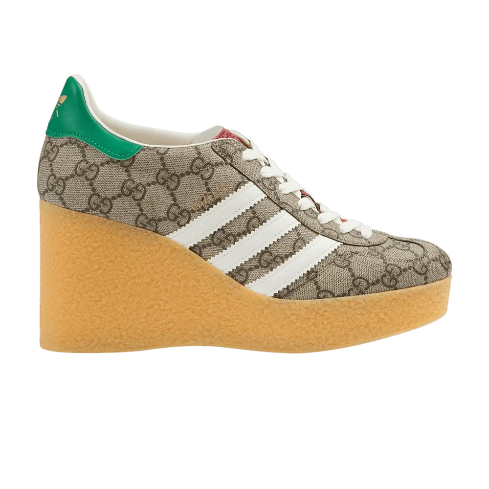 Кроссовки Adidas x Gucci Wmns Wedge Gazelle 'Beige GG Monogram'