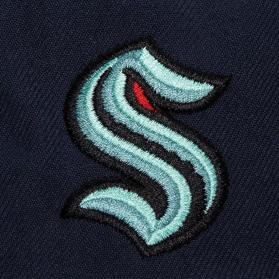 Бейсболка Mitchell & Ness Navy Seattle Kraken Retro Sport Snapback Hat