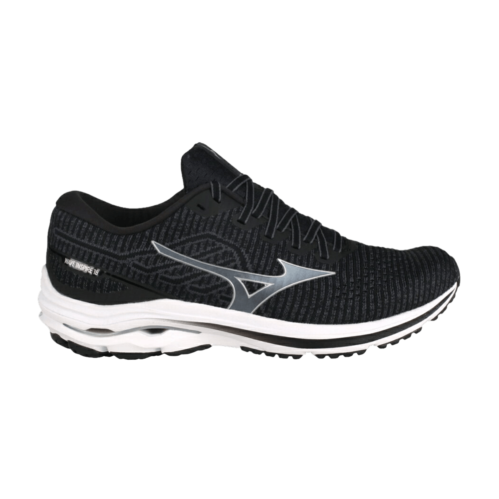 Кроссовки Mizuno Wave Inspire 18 Waveknit 'Black Anthracite'