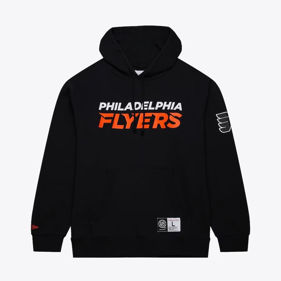Худи Mitchell & Ness Black Philadelphia Flyers Game Time Fleece Pullover Hoodie
