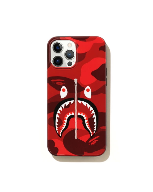 Защитный чехол BAPE Color Camo Shark iPhone 12 Pro Max Case Red