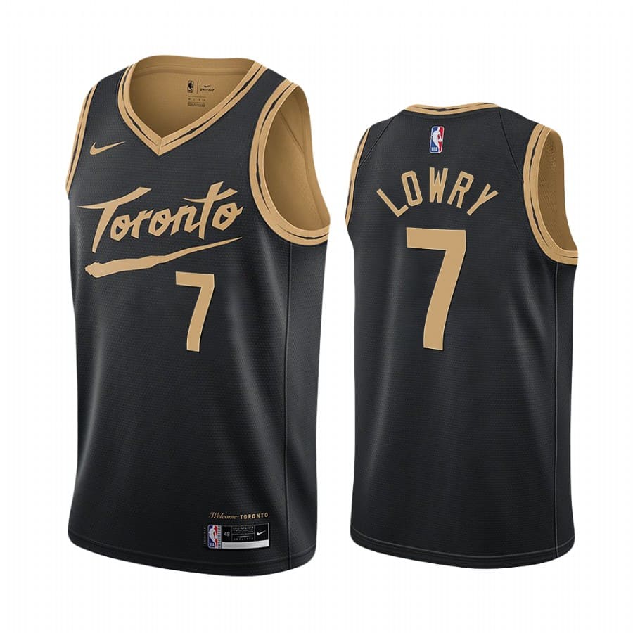 Баскетбольная джерси 2020-21 Toronto Raptors #7 Kyle Lowry City Edition Black Swingman Jersey