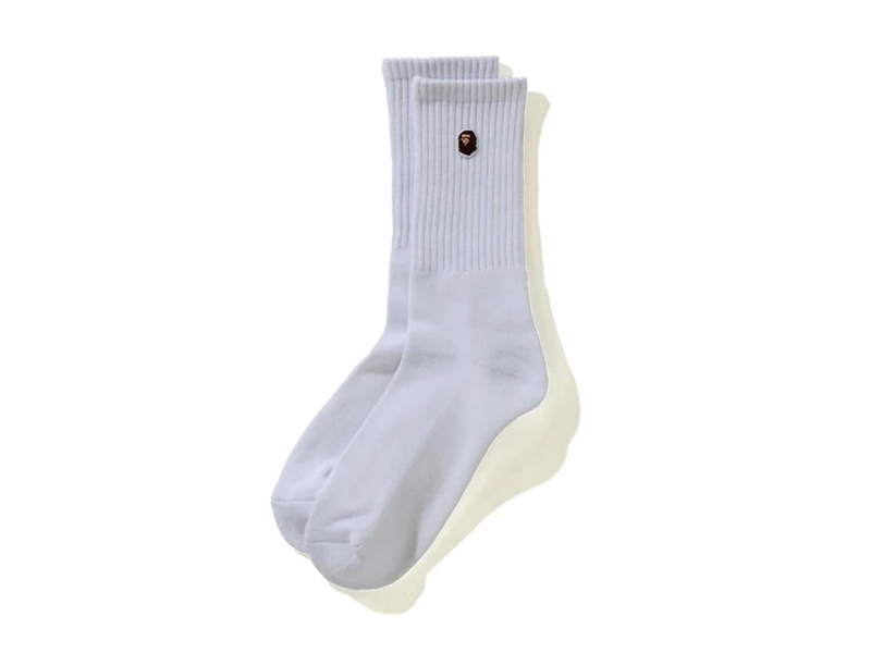 Спортивные носки BAPE Ape Head One Point Socks (FW20) White