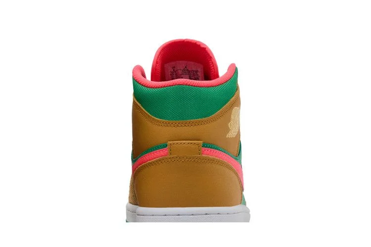 Кроссовки Air Jordan 1 Mid SE 'Wheat Watermelon'