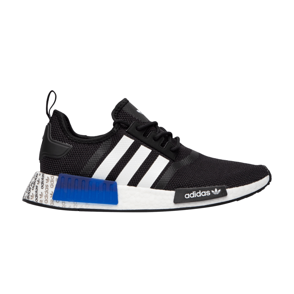 Кроссовки Adidas NMD_R1 'Logo Print - Black Royal Blue'