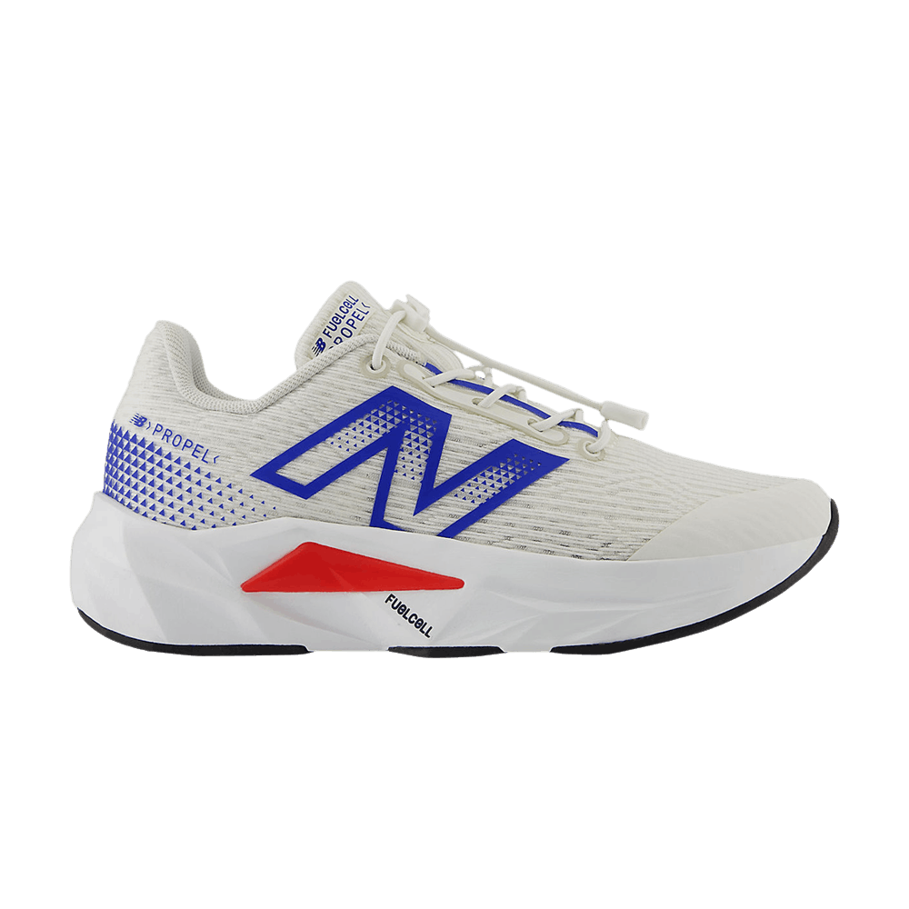 Кроссовки New Balance FuelCell Propel v5 Bungee Lace Little Kid Wide 'Sea Salt Royal True Red'