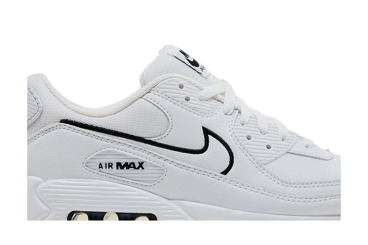Кроссовки Nike Air Max 90 'White Black Outlined Swoosh'