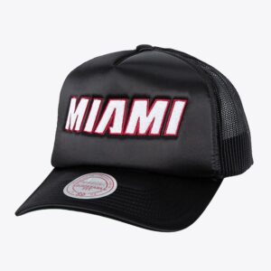 Mitchell-Ness-Black-Miami-Heat-Satin-Trucker-Snapback-Hat-300x300