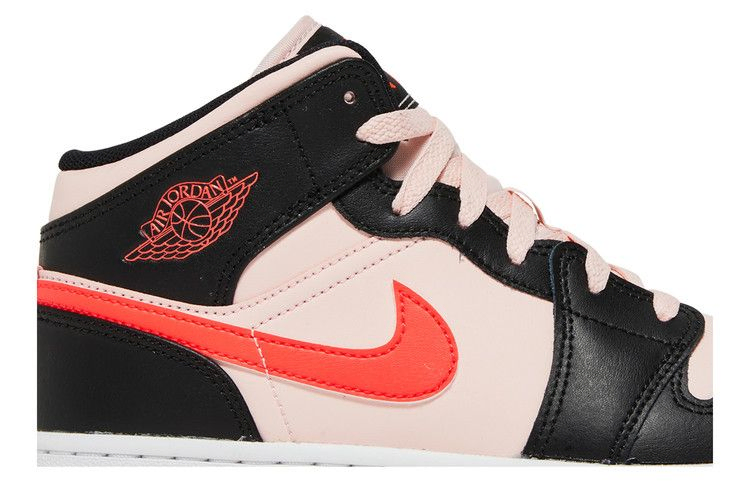 Кроссовки Air Jordan 1 Mid GS 'Black Pink Crimson'