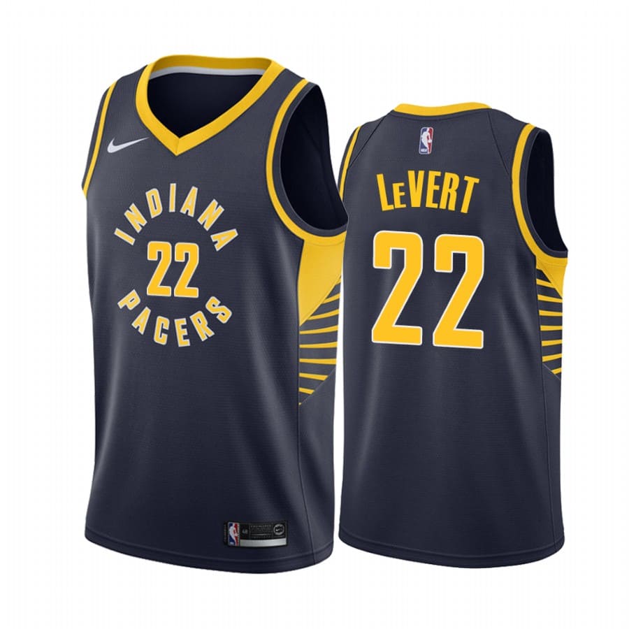 Баскетбольная джерси 2020-21 Indiana Pacers #22 Caris LeVert Icon Edition Navy Swingman Jersey