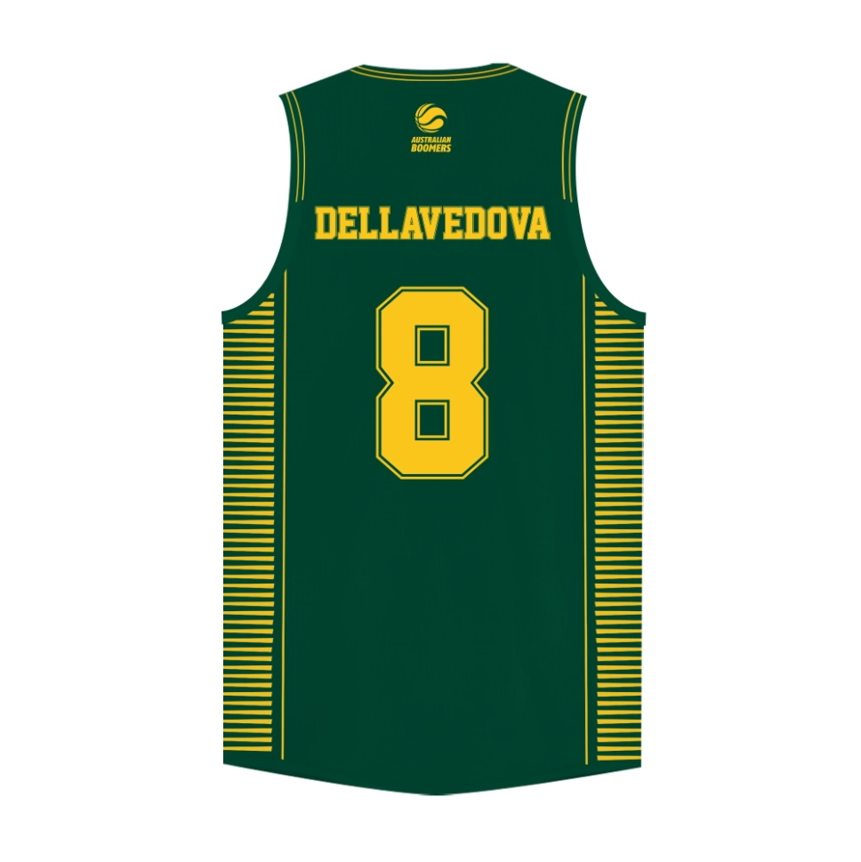 Баскетбольная джерси iAthletic Matthew Dellavedova Australian Boomers National Away Green Jersey