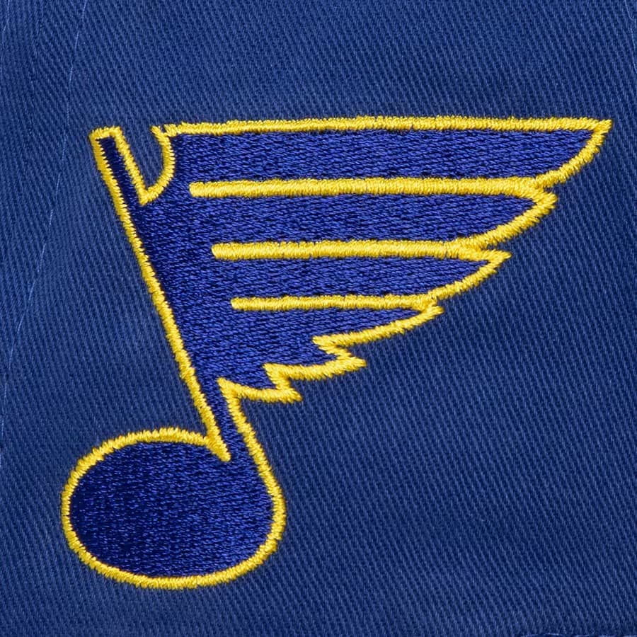 Бейсболка Mitchell & Ness Blue St. Louis Blues Block Sweep Pro Vintage Adjustable Hat