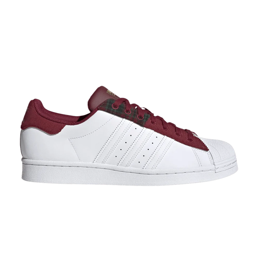 Кроссовки Adidas Superstar 'Collegiate Burgundy Patchwork'