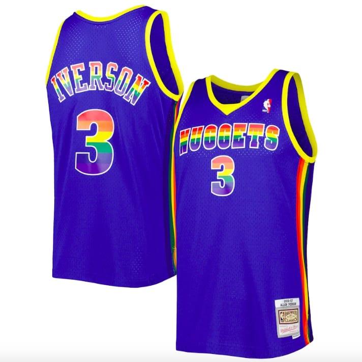 Баскетбольная джерси 2006-07 Denver Nuggets #3 Allen Iverson Mitchell & Ness Reload 3.0 Royal Jersey