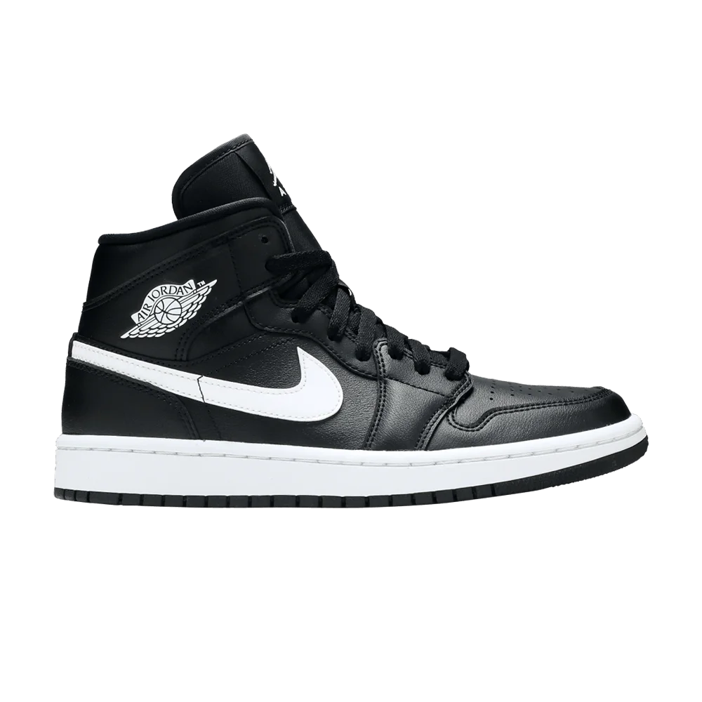 Кроссовки Wmns Air Jordan 1 Mid 'Black White'