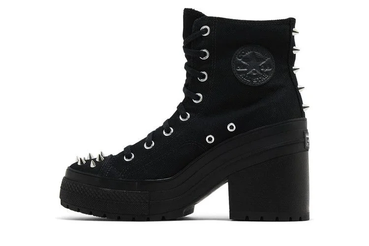 Кроссовки Converse Wmns Chuck 70 De Luxe Heel Platform High 'Studded - Black'