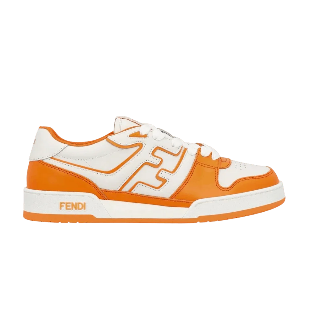 Krossovki-Fendi-Match-Orange-White