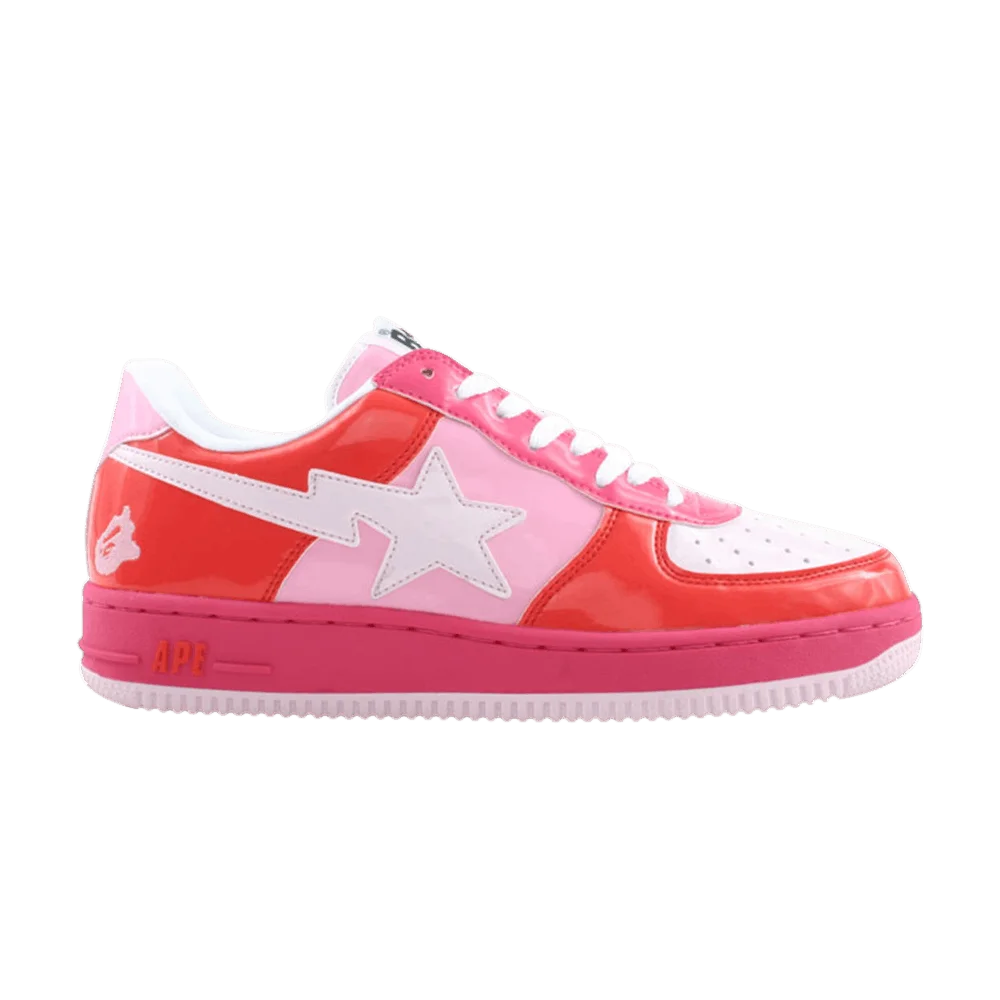 Krossovki-Bapesta-FS-001-Low-Red-Pink