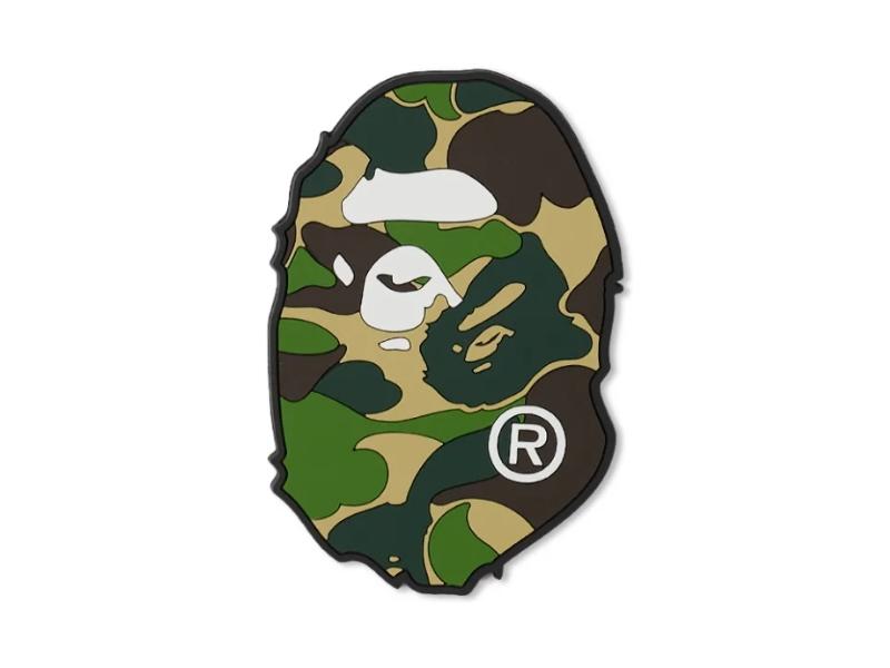 Костер BAPE ABC Camo Ape Head Rubber Coaster Green