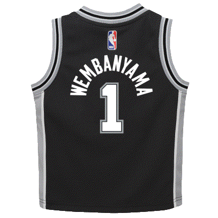 Баскетбольная джерси 2023-24 San Antonio Spurs Victor Wembanyama #1 Infant Icon Edition Black Jersey