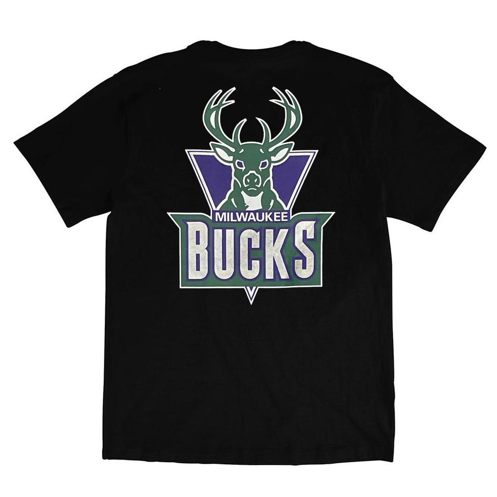 Футболка Mitchell & Ness Milwaukee Bucks Retro Repeat Logo NBA T-Shirt