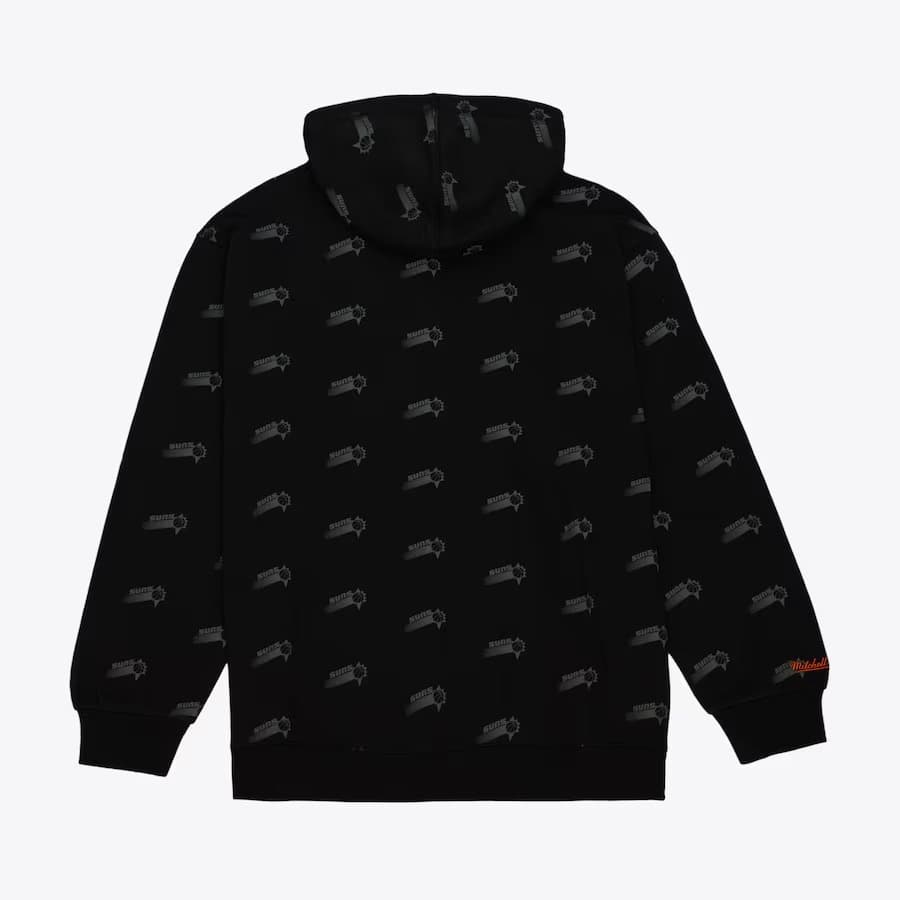 Худи Mitchell & Ness Black Phoenix Suns Allover Print Fleece Pullover Hoodie