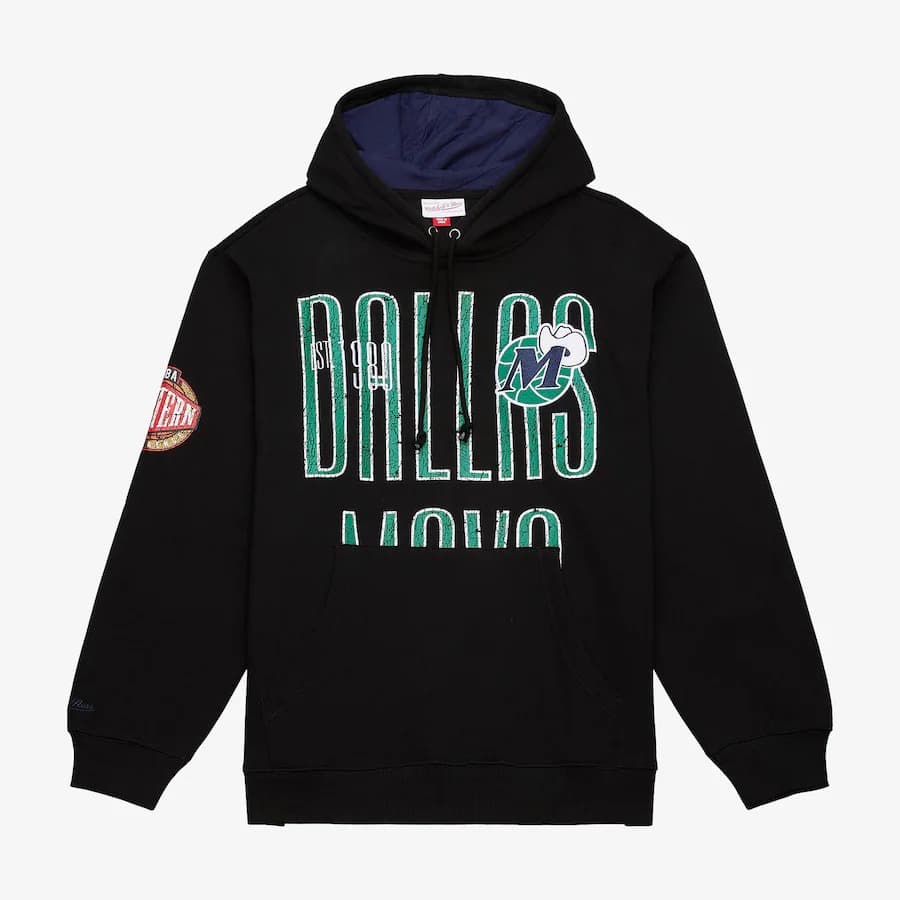 Худи Mitchell & Ness Black Dallas Mavericks Team OG Fleece Pullover Hoodie